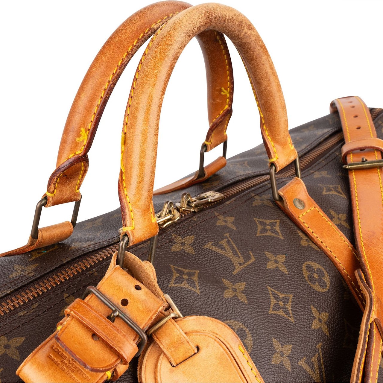 Louis Vuitton Louis Vuitton Monogram Canvas Keepall 60 Bandoulière Travel Bag Bruin