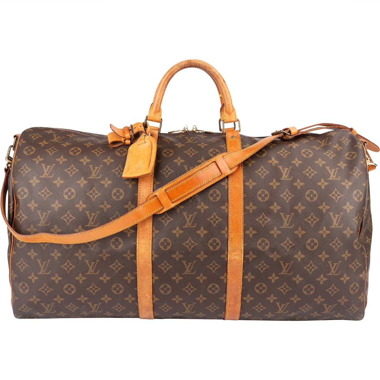 Louis Vuitton Louis Vuitton Monogram Canvas Keepall 60 Bandoulière Travel Bag Bruin