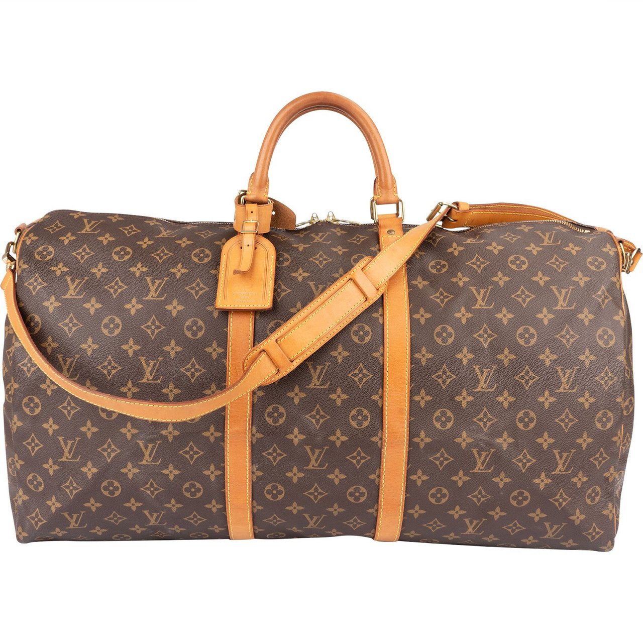 Louis Vuitton Louis Vuitton Monogram Canvas Keepall 60 Bandoulière Travel Bag Bruin