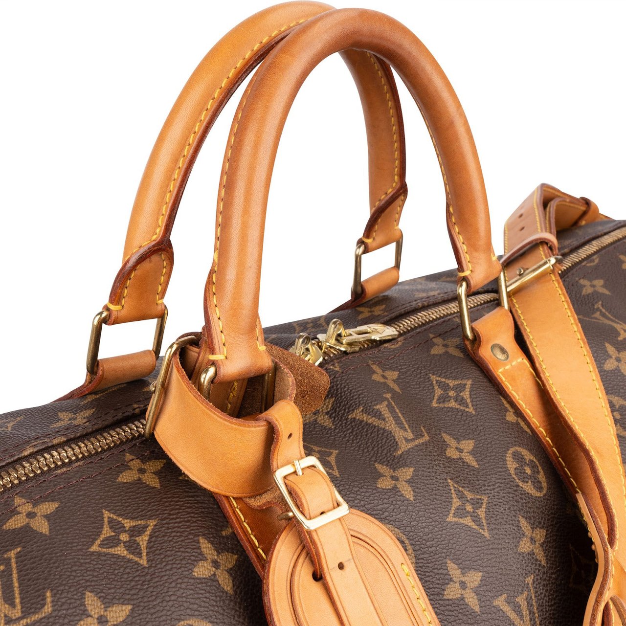 Louis Vuitton Louis Vuitton Monogram Canvas Keepall 60 Bandoulière Travel Bag Bruin