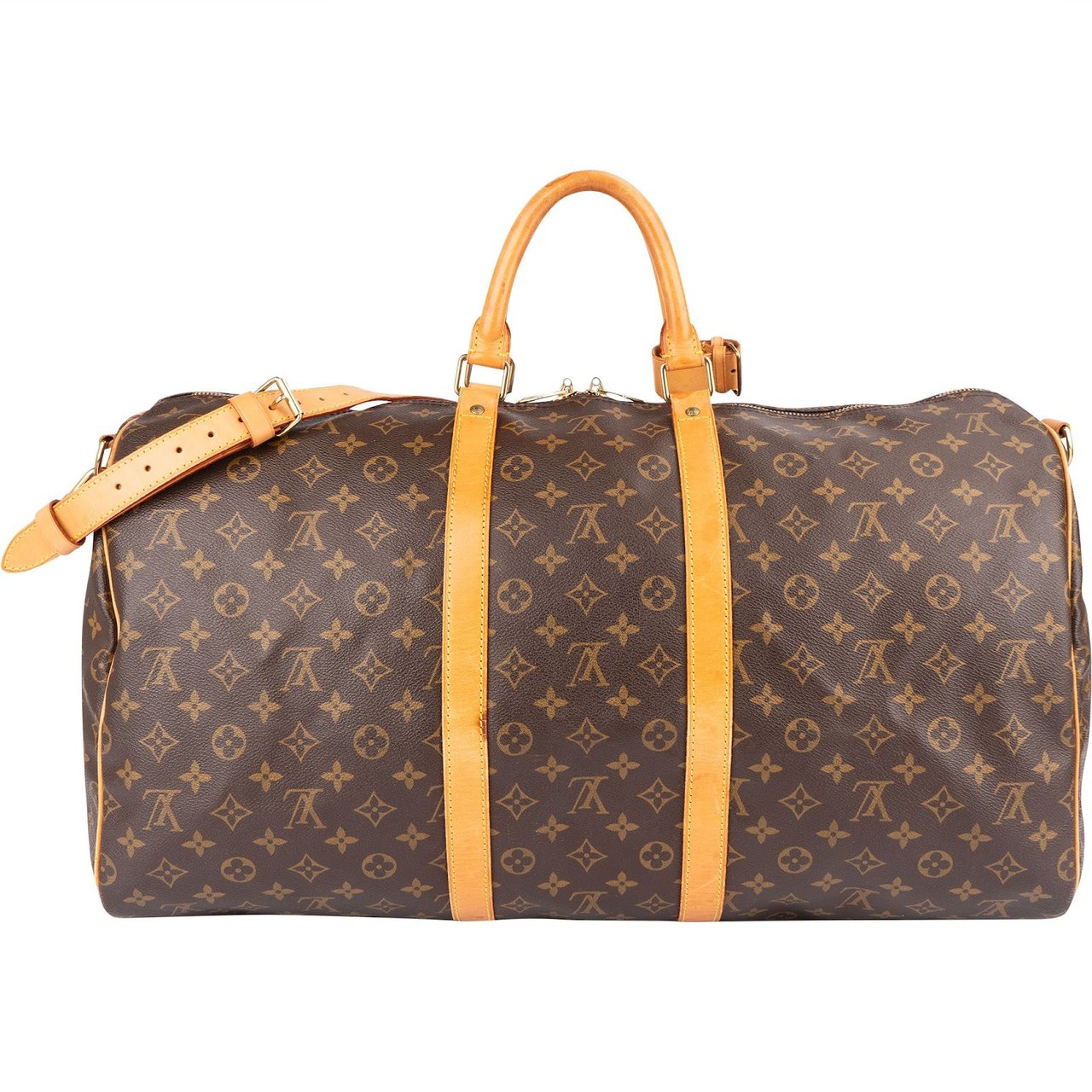 Louis Vuitton Louis Vuitton Monogram Canvas Keepall 55 Bandoulière Travel Bag Bruin