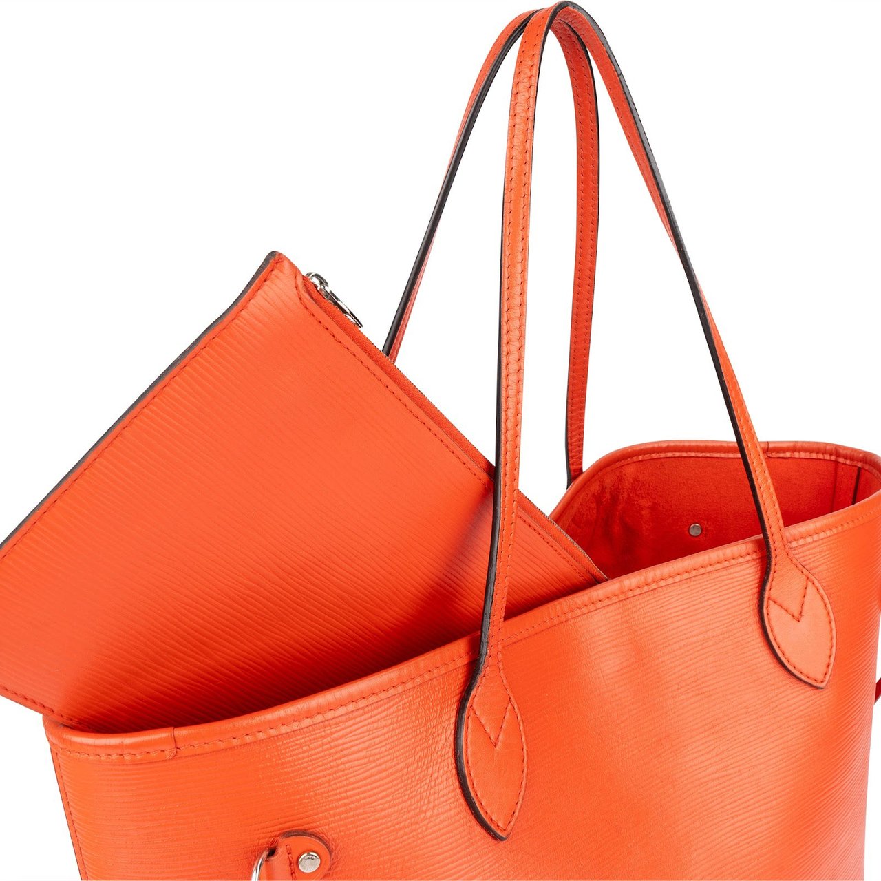 Louis Vuitton Orange Epi Leather Neverfull MM Shoulder Bag Oranje
