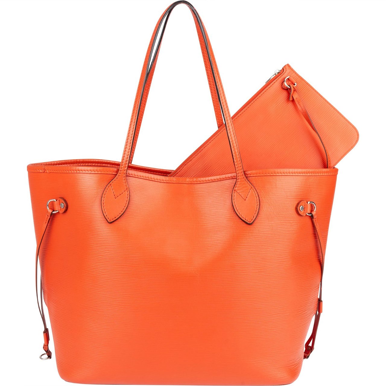 Louis Vuitton Orange Epi Leather Neverfull MM Shoulder Bag Oranje