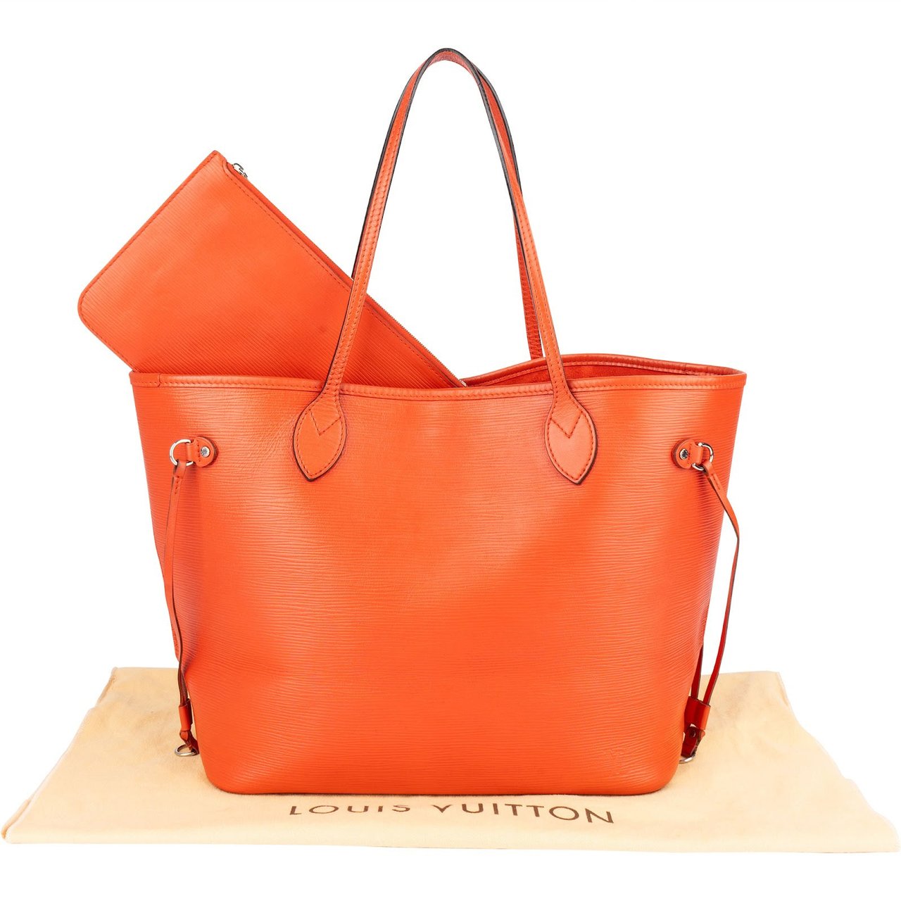 Louis Vuitton Orange Epi Leather Neverfull MM Shoulder Bag Oranje