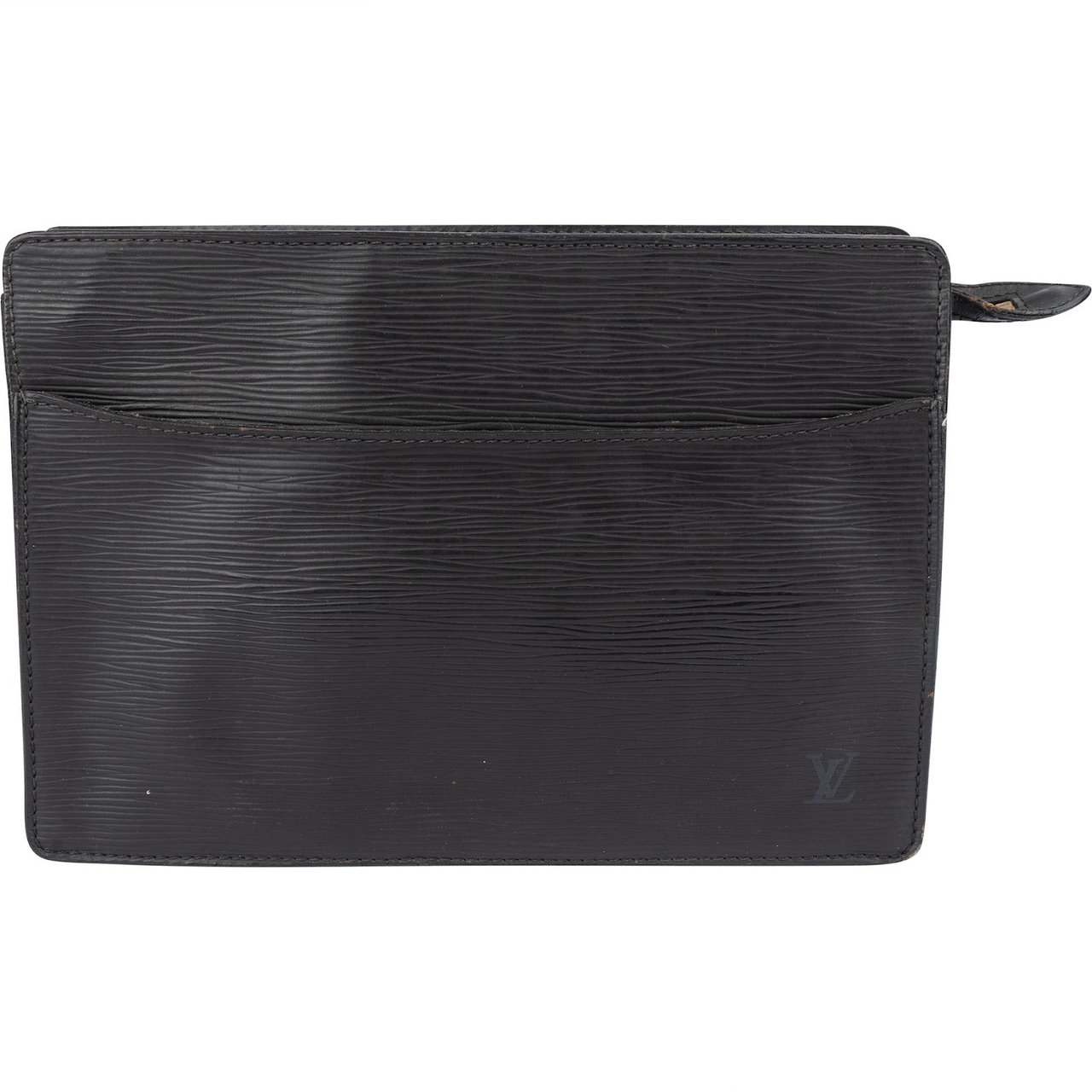Louis Vuitton Louis Vuitton Noir Epi Leather Pochette Homme Clutch Zwart