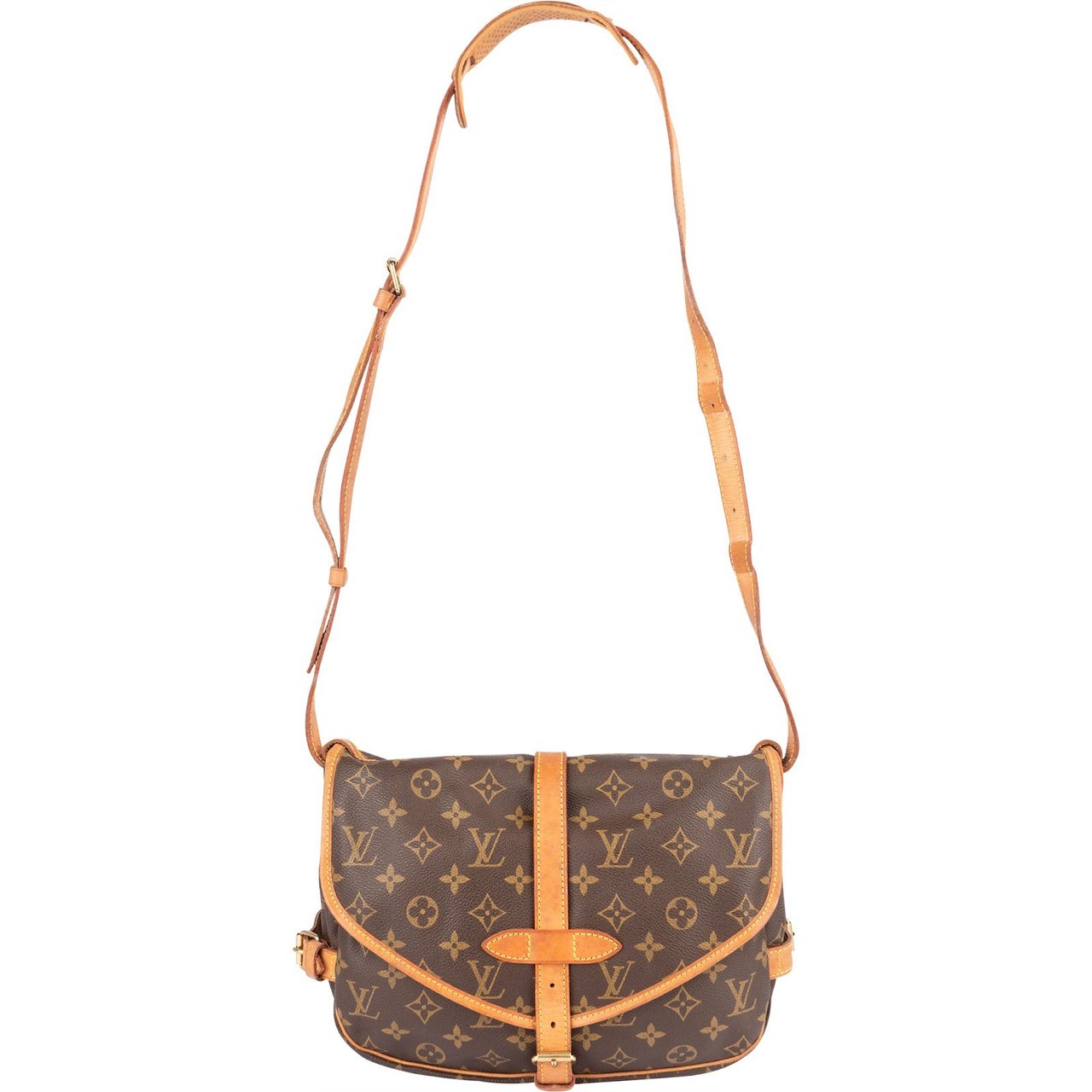 Louis Vuitton Louis Vuitton Monogram Canvas Saumur 30 Crossbody Bag Bruin
