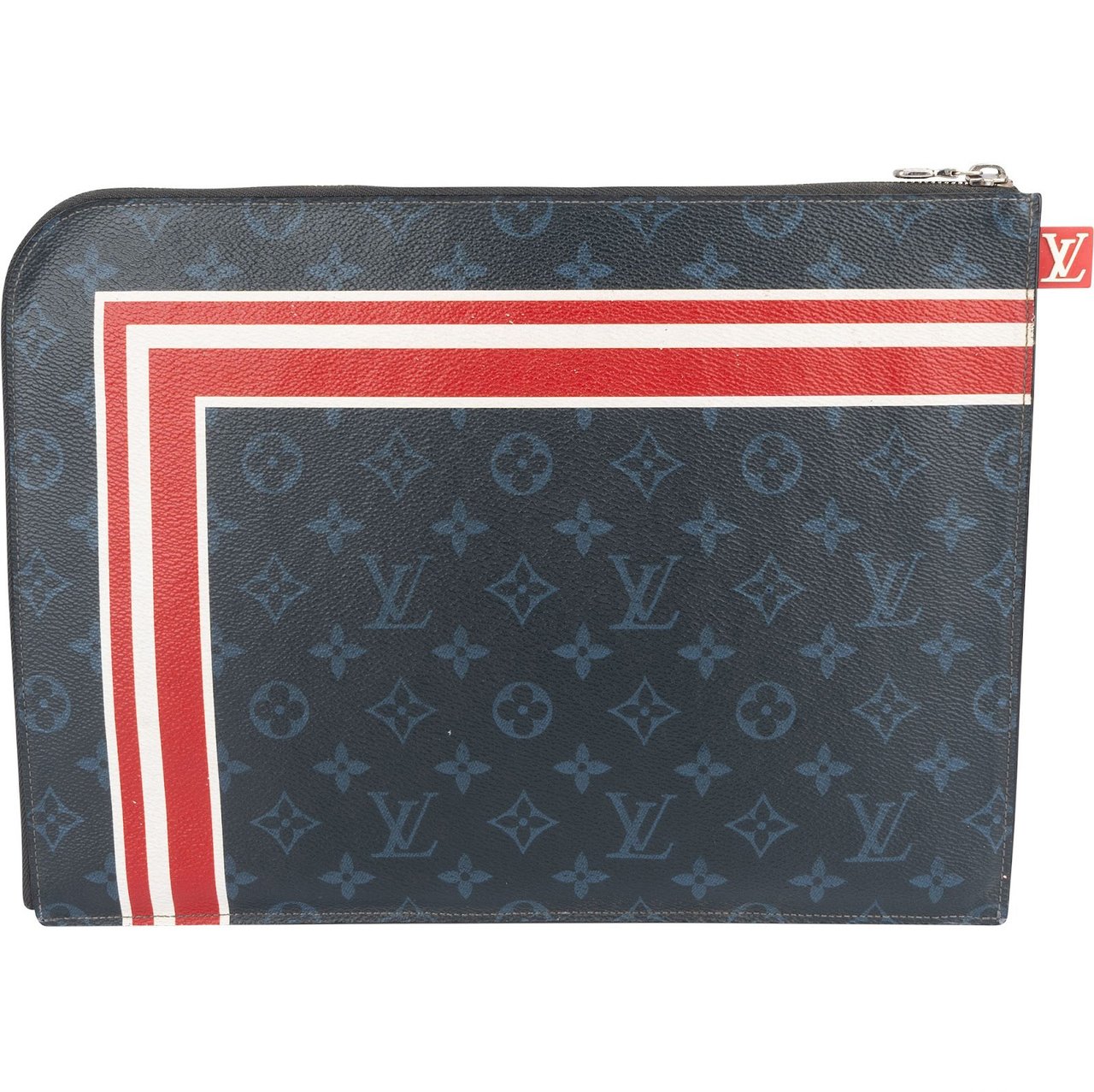 Louis Vuitton Louis Vuitton Monogram Eclipse Canvas Pochette Apollo Clutch Blauw
