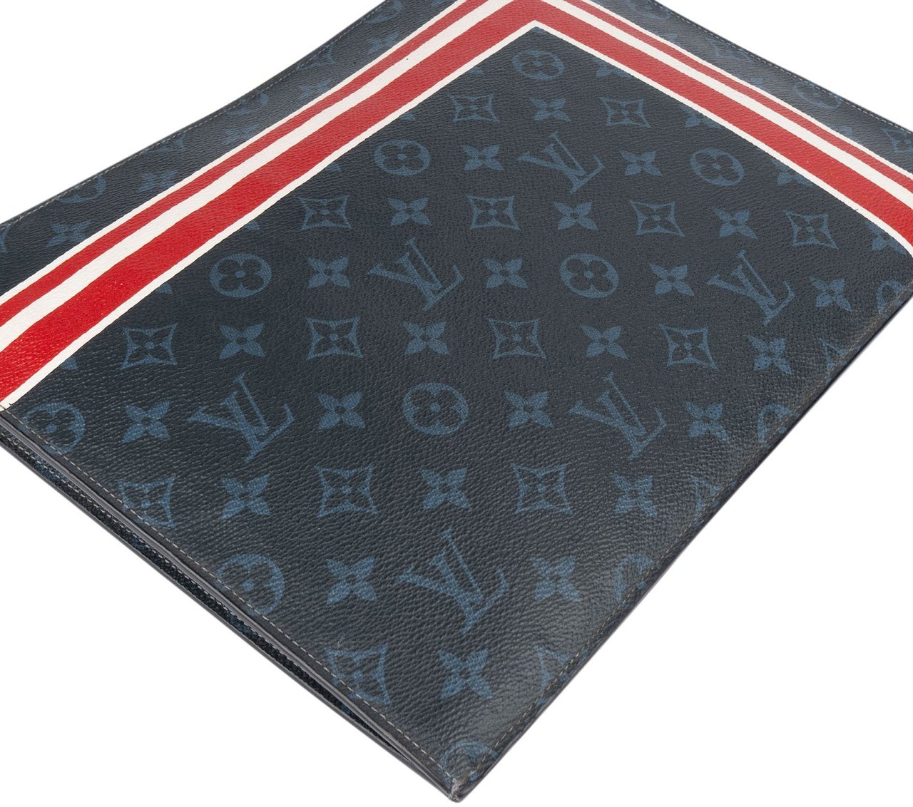 Louis Vuitton Louis Vuitton Monogram Eclipse Canvas Pochette Apollo Clutch Blauw