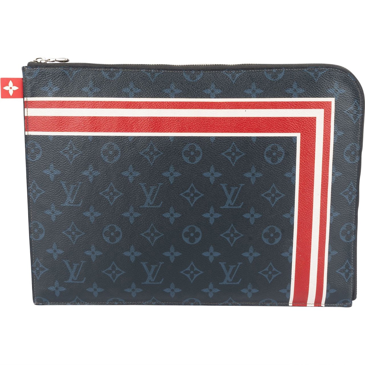 Louis Vuitton Louis Vuitton Monogram Eclipse Canvas Pochette Apollo Clutch Blauw