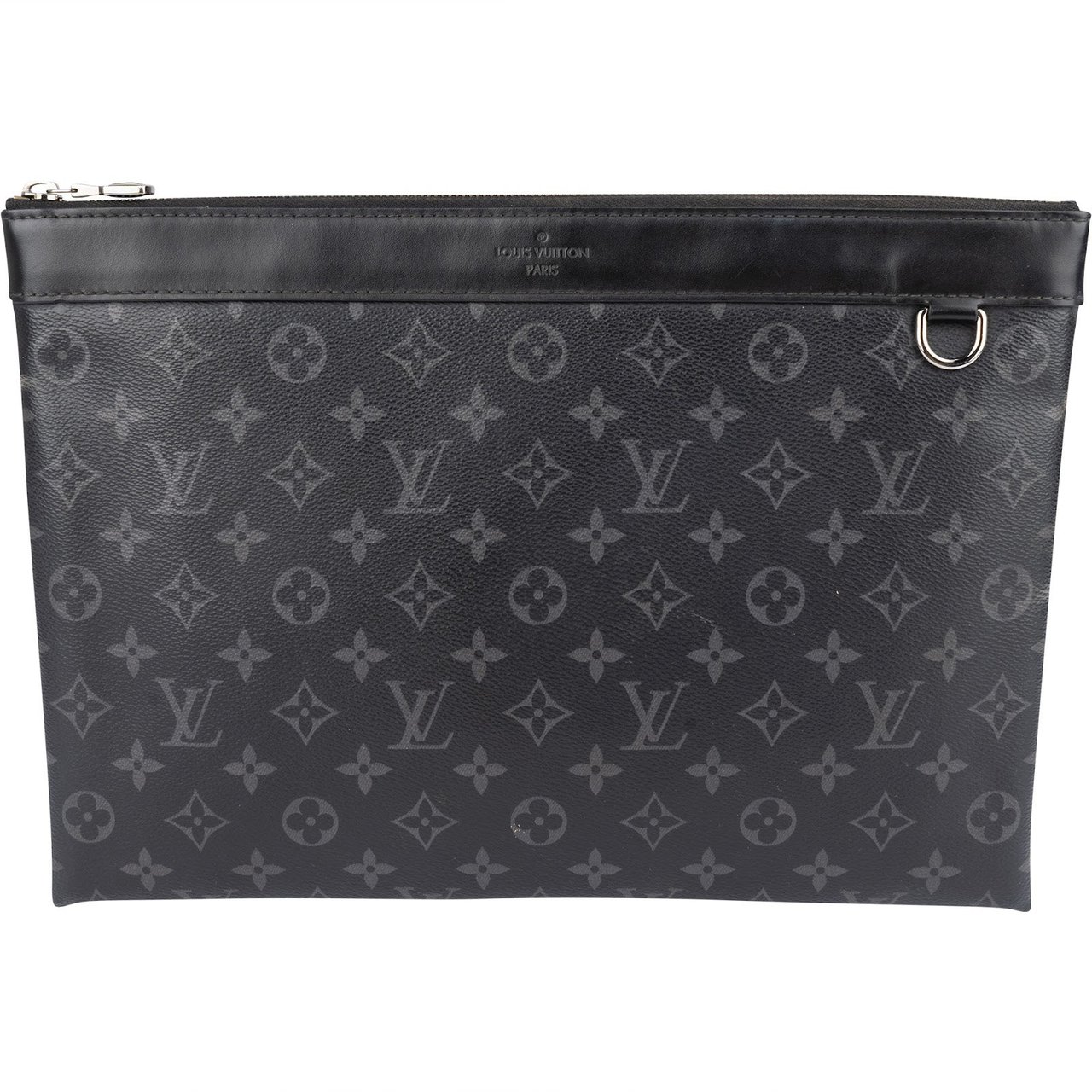 Louis Vuitton Louis Vuitton Monogram Eclipse Discovery Pochette Laptop Clutch Zwart