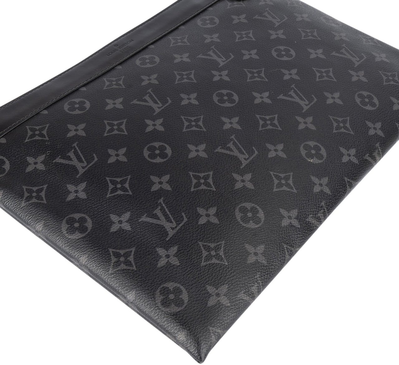 Louis Vuitton Louis Vuitton Monogram Eclipse Discovery Pochette Laptop Clutch Zwart
