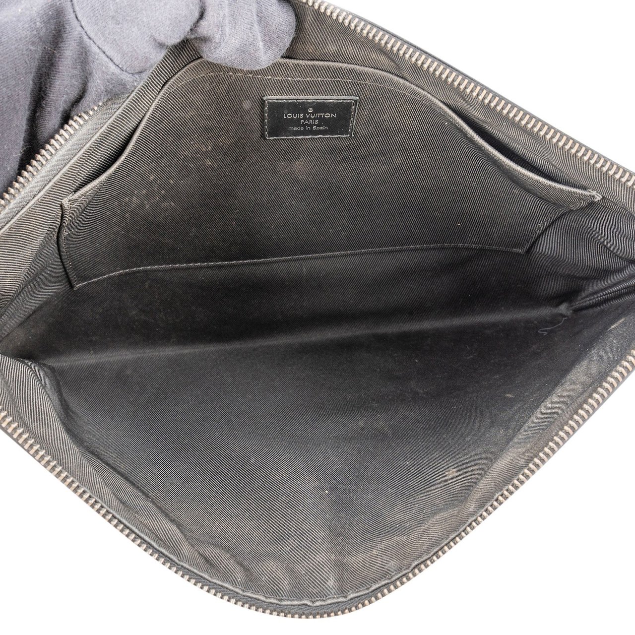 Louis Vuitton Louis Vuitton Monogram Eclipse Discovery Pochette Laptop Clutch Zwart