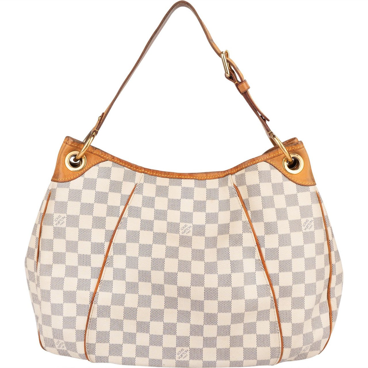 Louis Vuitton Monogram Damier Azur Canvas Galliera PM Shoulder Bag Wit