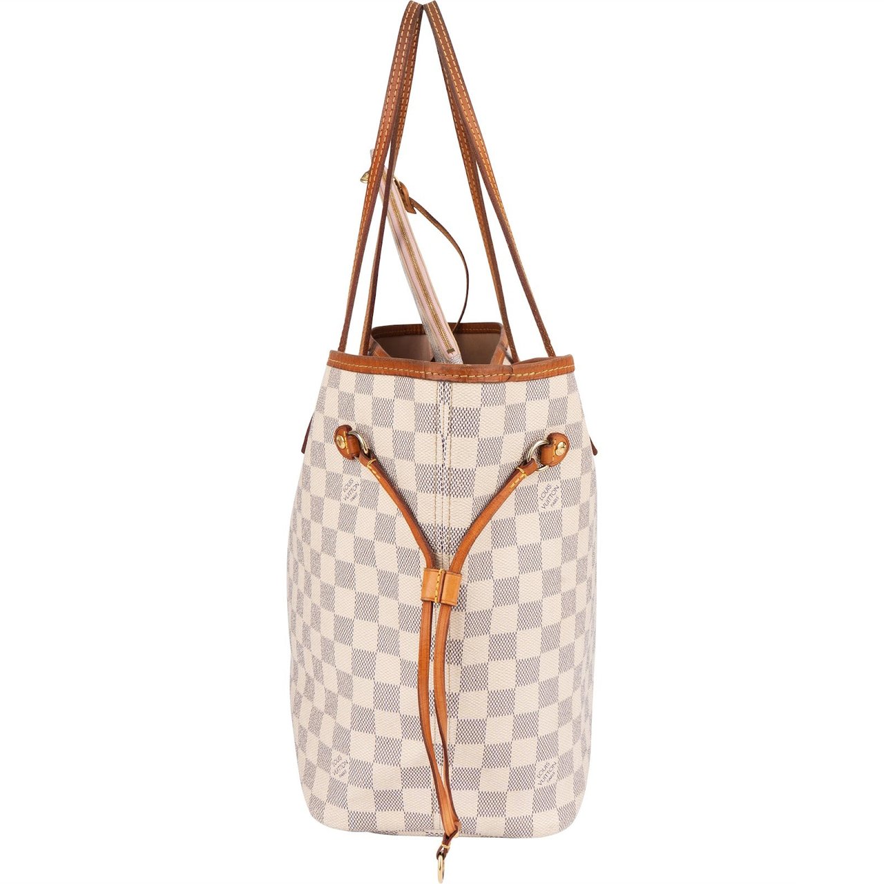 Louis Vuitton Louis Vuitton Monogram Damier Azur Neverfull MM Shoulder Bag Wit
