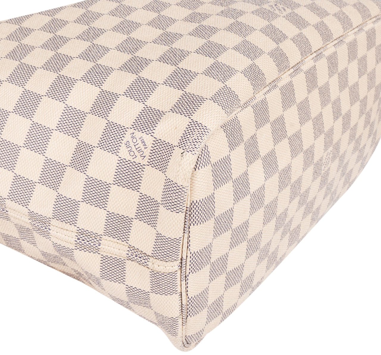 Louis Vuitton Louis Vuitton Monogram Damier Azur Neverfull MM Shoulder Bag Wit