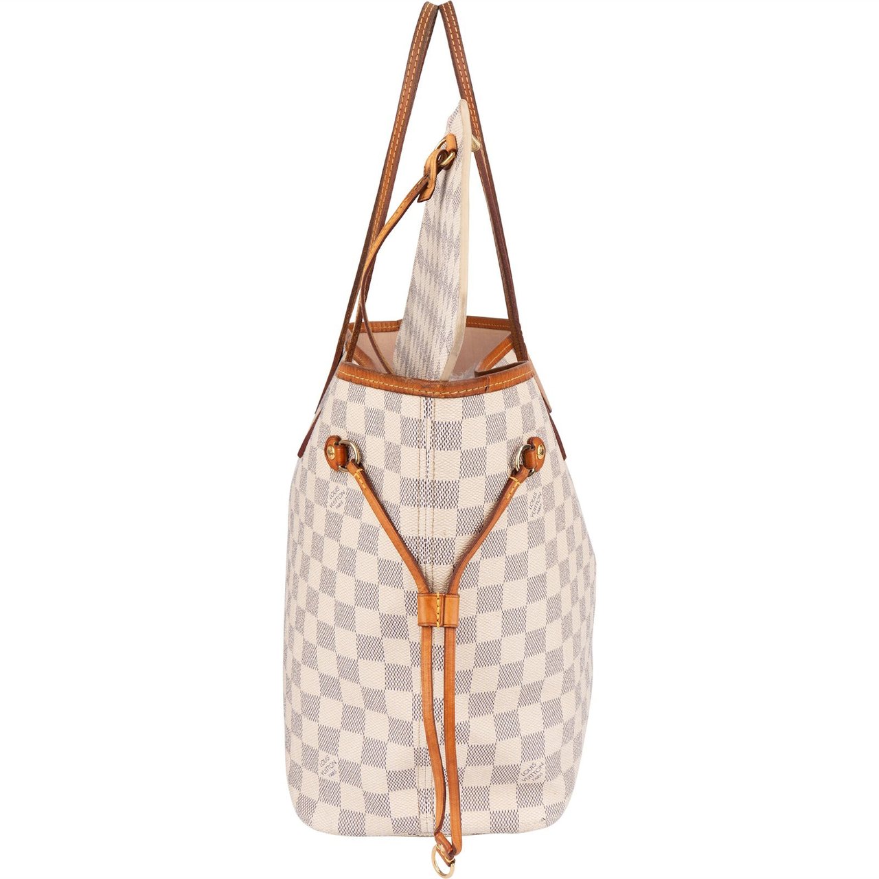 Louis Vuitton Louis Vuitton Monogram Damier Azur Neverfull MM Shoulder Bag Wit