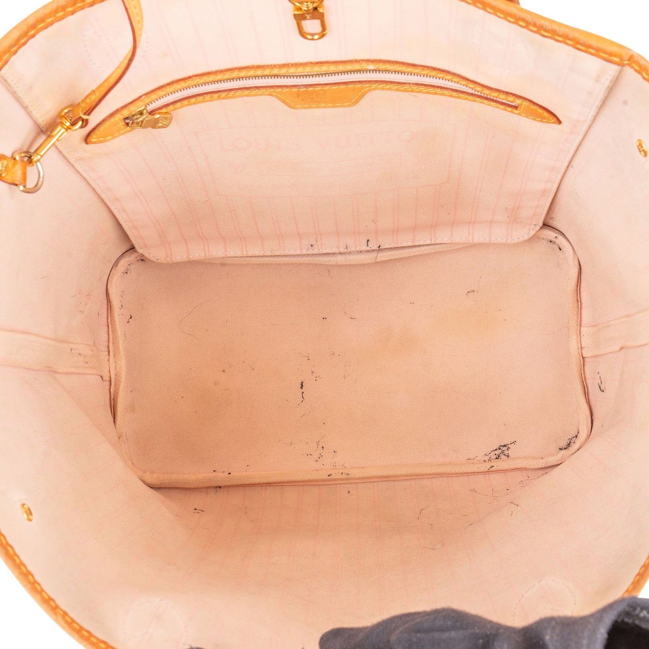 Louis Vuitton Louis Vuitton Monogram Damier Azur Neverfull MM Shoulder Bag Wit