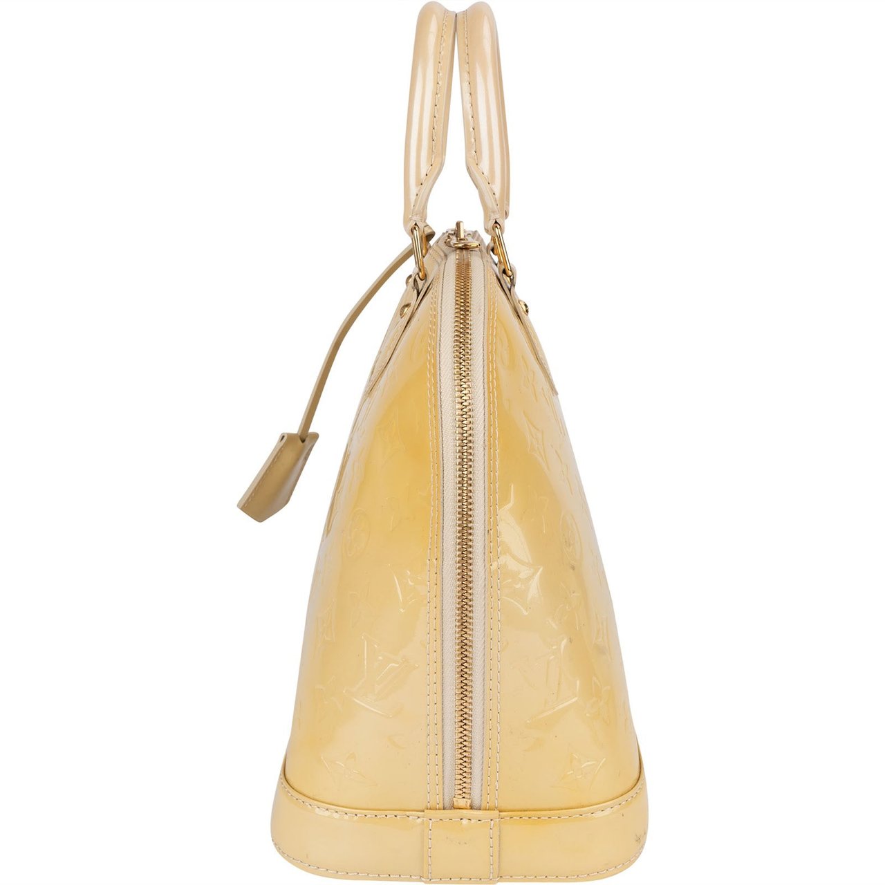 Louis Vuitton Louis Vuitton Monogram Vernis Alma PM Handbag Geel