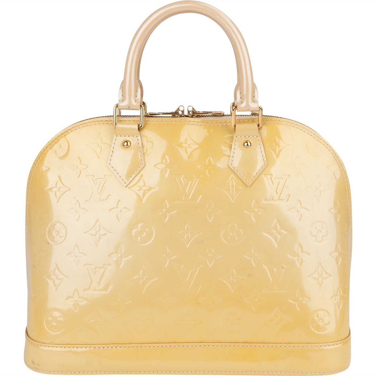Louis Vuitton Louis Vuitton Monogram Vernis Alma PM Handbag Geel