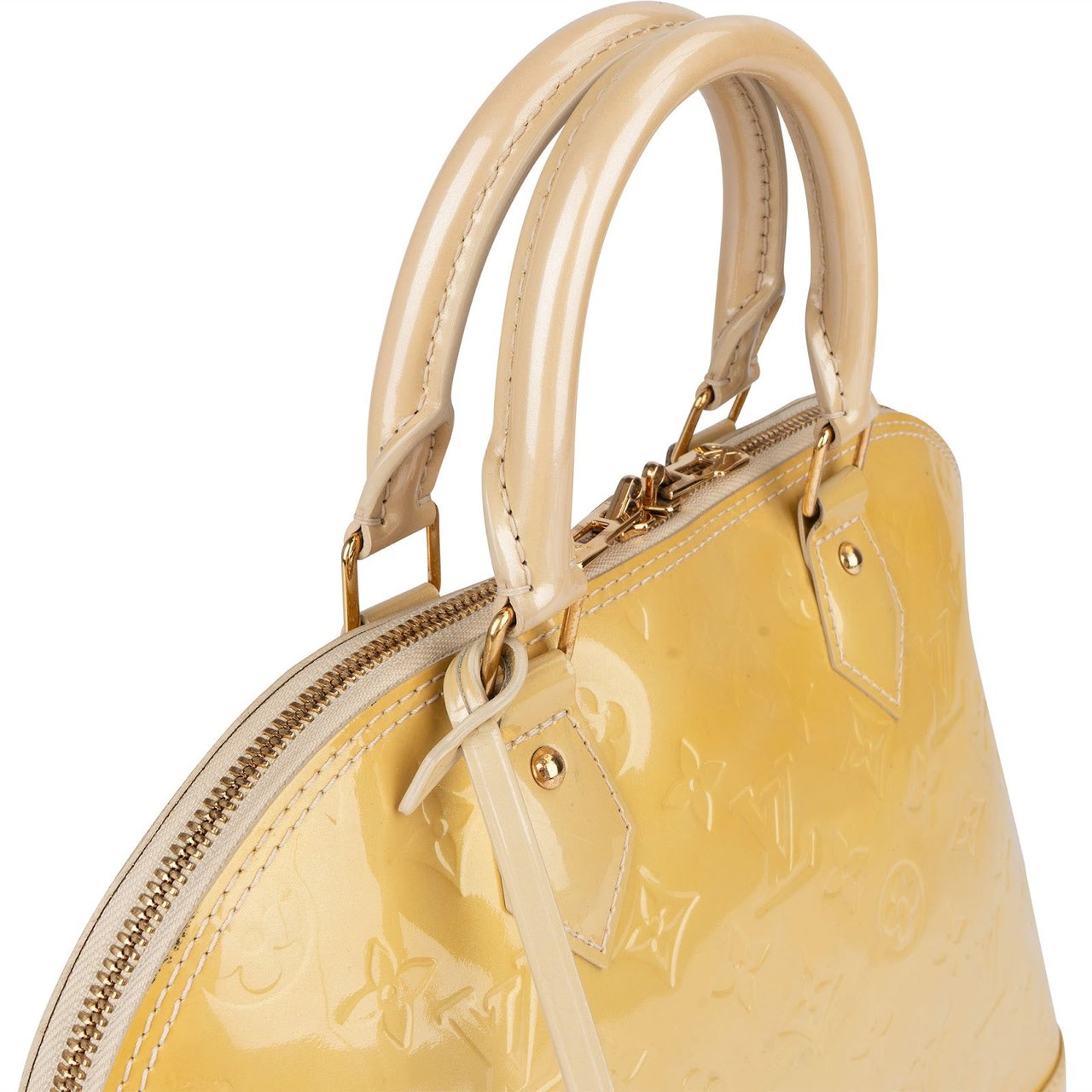 Louis Vuitton Louis Vuitton Monogram Vernis Alma PM Handbag Geel