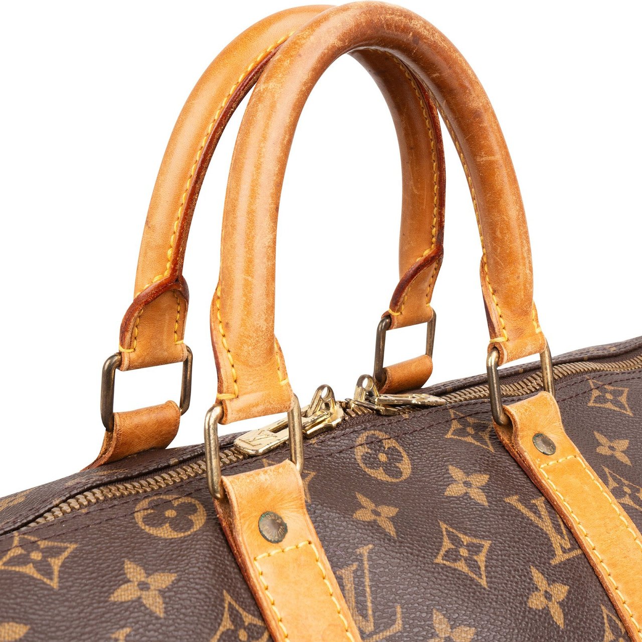Louis Vuitton Louis Vuitton Monogram Canvas Keepall 45 Bandoulière Travel Bag Bruin