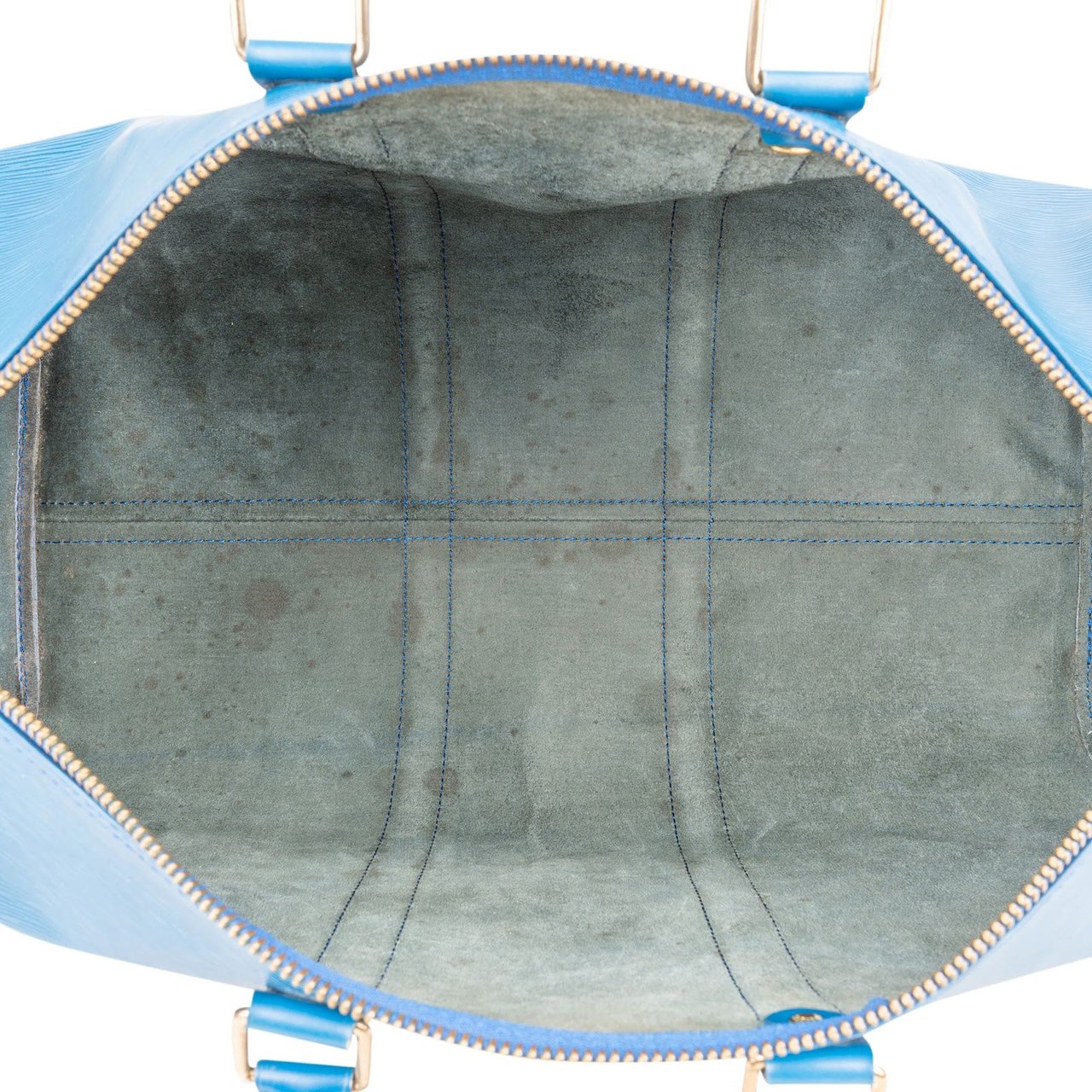 Louis Vuitton Louis Vuitton Blue Epi Leather Keepall 45 Travel Bag Blauw