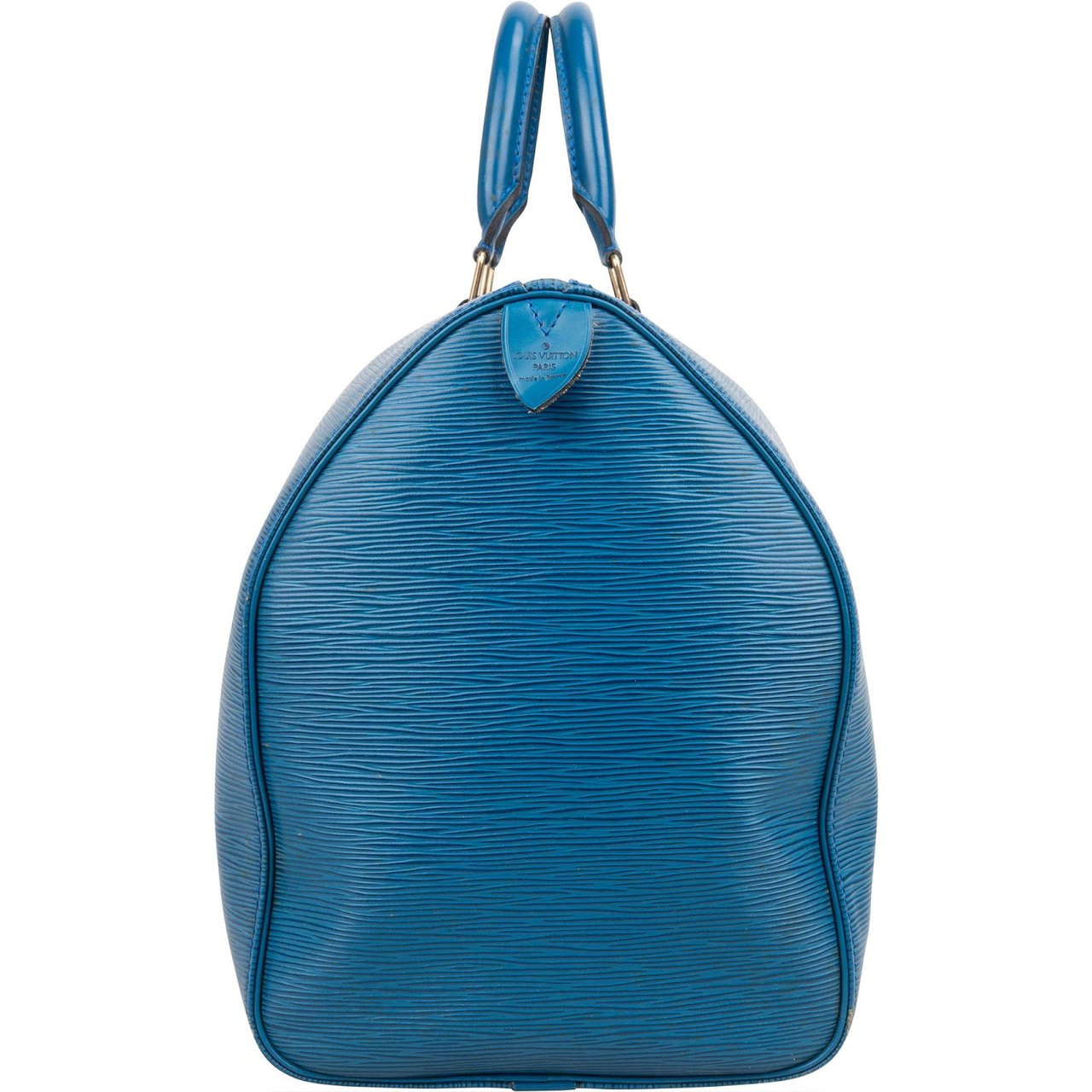 Louis Vuitton Louis Vuitton Blue Epi Leather Keepall 45 Travel Bag Blauw