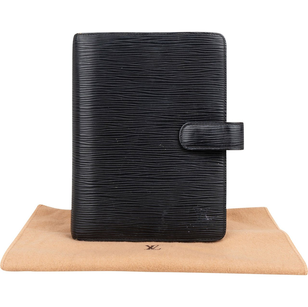 Louis Vuitton Louis Vuitton Noir Epi Leather Agenda MM Zwart