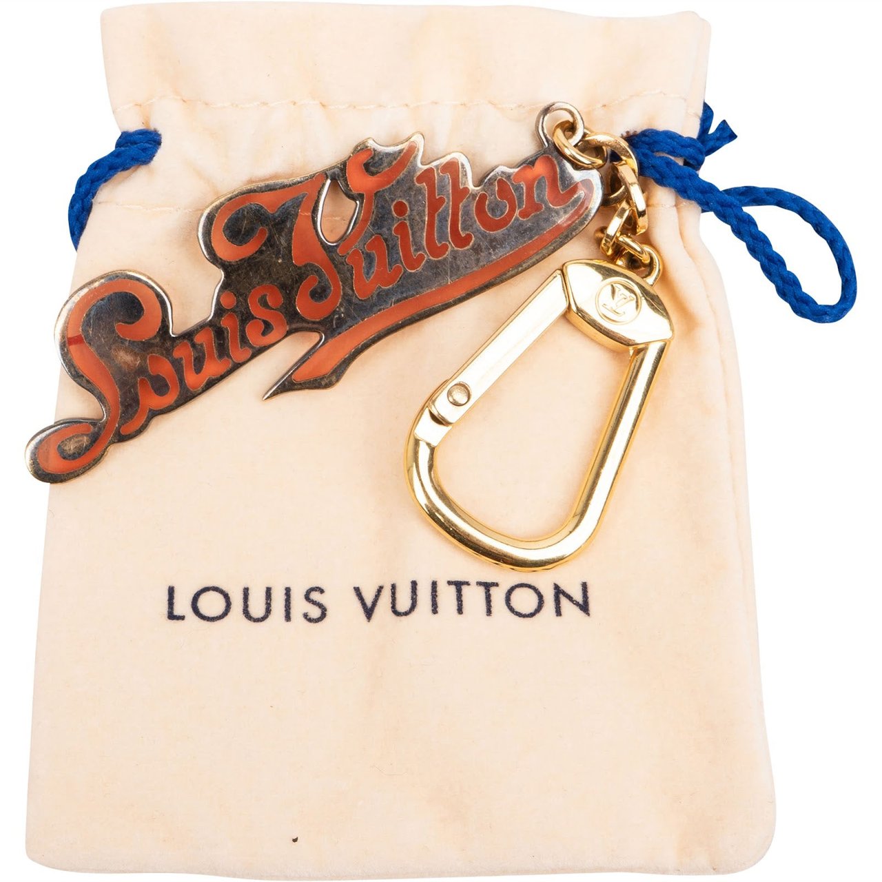 Louis Vuitton Louis Vuitton Transparent Emblem Bag Charm & Key Holder Rood