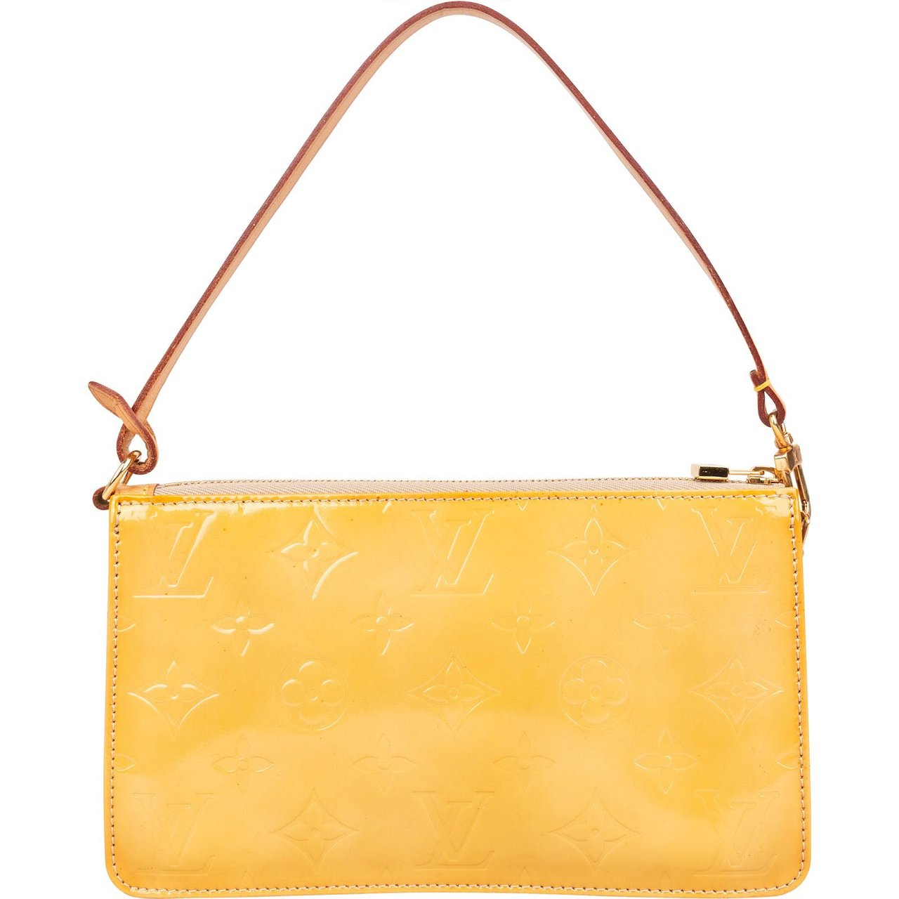 Louis Vuitton Louis Vuitton Monogram Vernis Pochette Lexington Handbag Geel