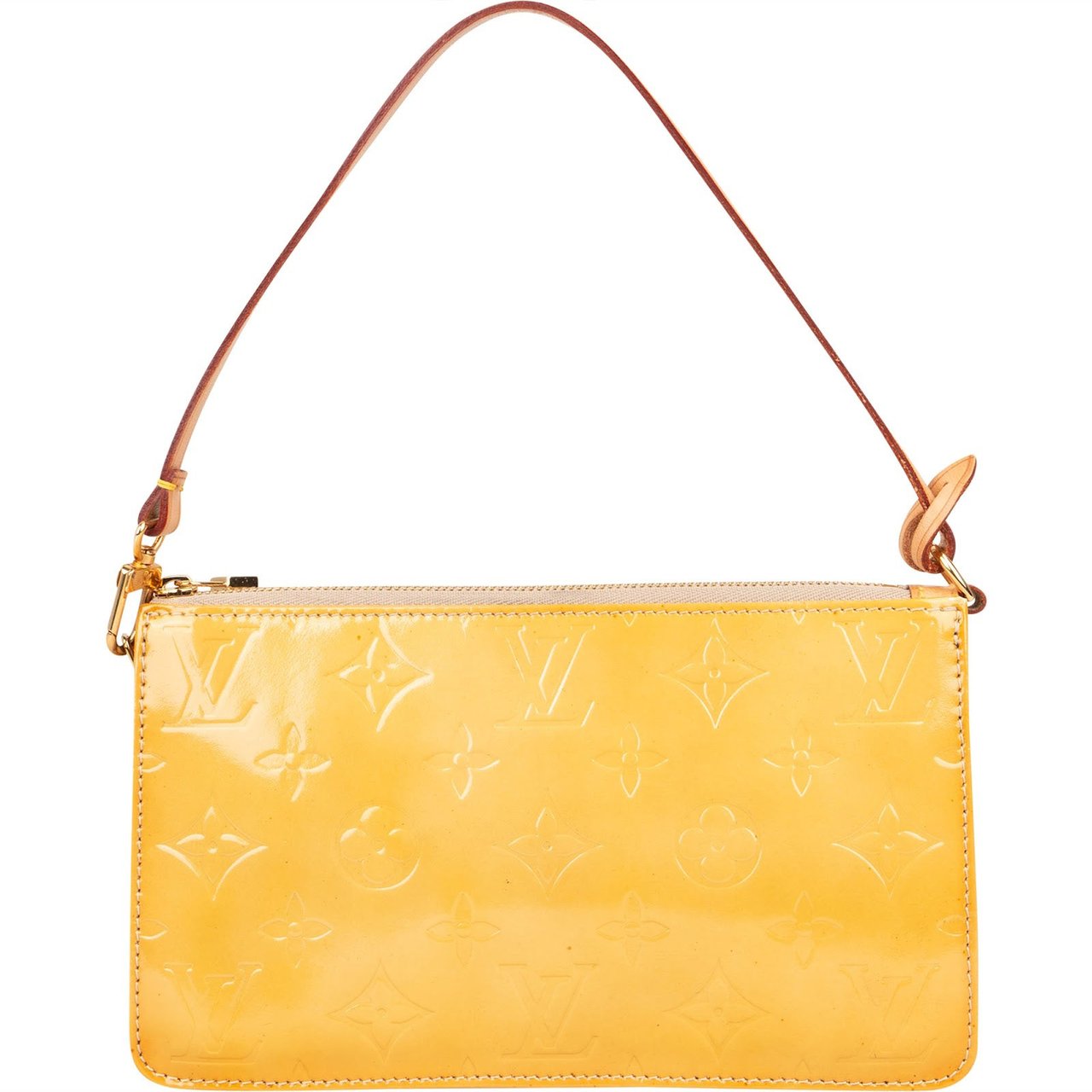 Louis Vuitton Louis Vuitton Monogram Vernis Pochette Lexington Handbag Geel