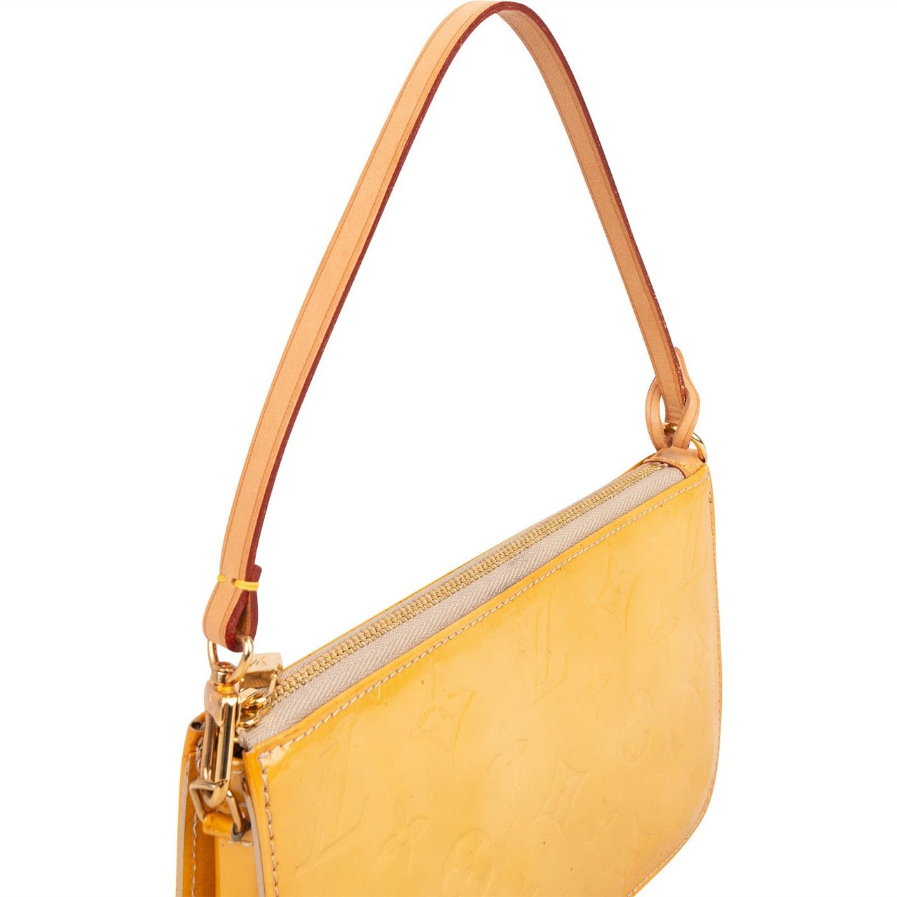 Louis Vuitton Louis Vuitton Monogram Vernis Pochette Lexington Handbag Geel