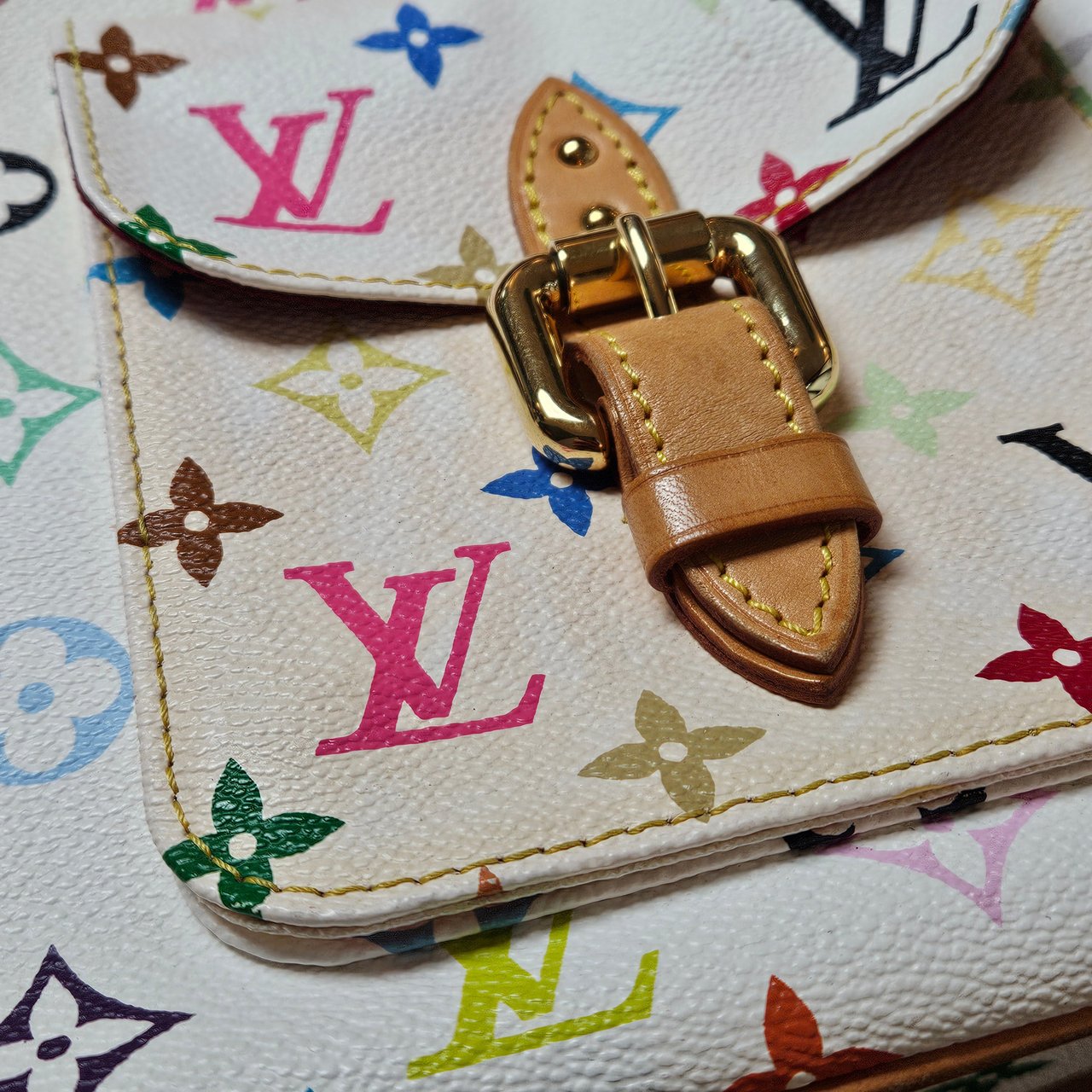 Louis Vuitton Louis Vuitton Monogram Murakami Multicolor Lodge GM Crossbody Bag Wit