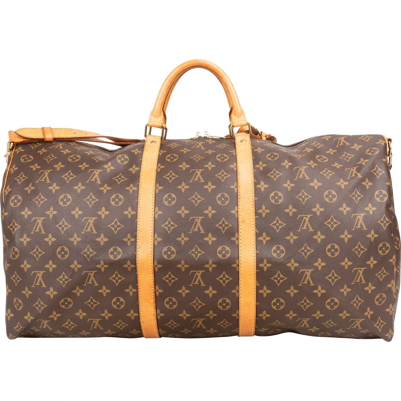 Louis Vuitton Louis Vuitton Monogram Canvas Keepall 60 Bandoulière Travel Bag Bruin