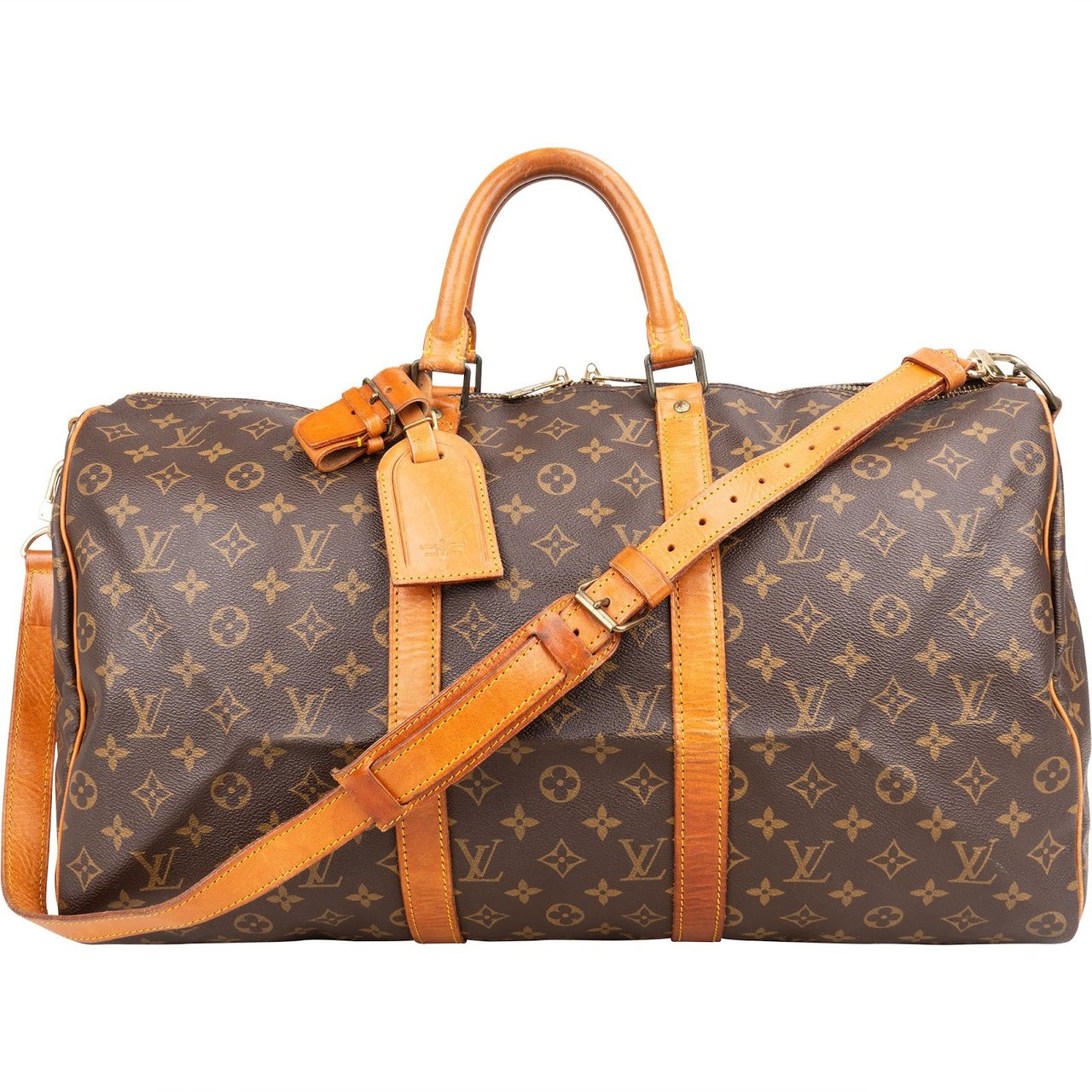 Louis Vuitton Louis Vuitton Monogram Canvas Keepall 50 Bandoulière Travel Bag Bruin