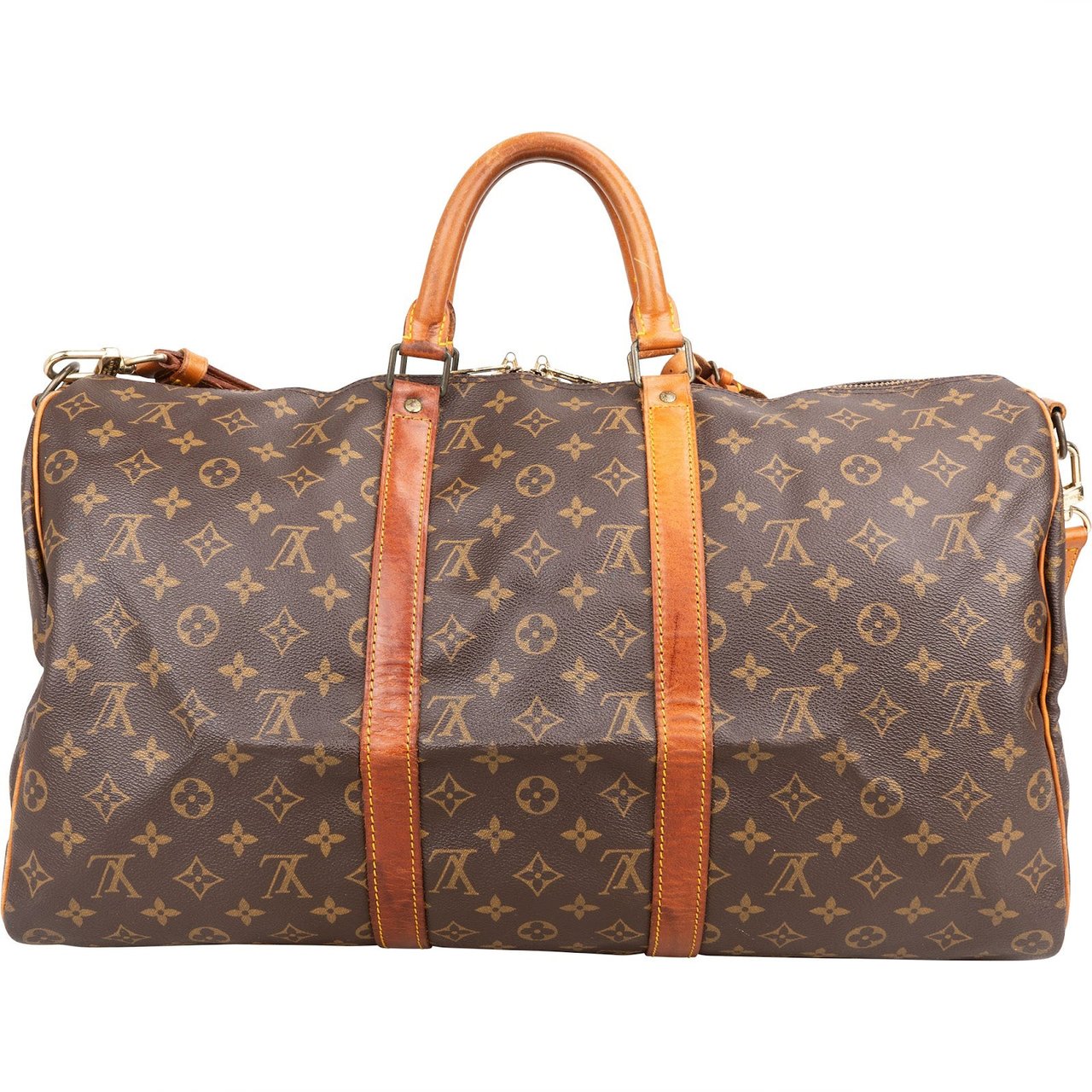 Louis Vuitton Louis Vuitton Monogram Canvas Keepall 50 Bandoulière Travel Bag Bruin