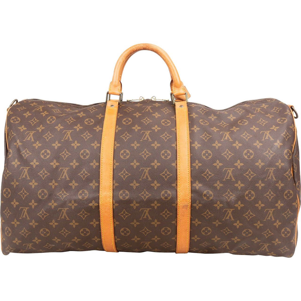 Louis Vuitton Louis Vuitton Monogram Canvas Keepall 60 Bandoulière Travel Bag Bruin