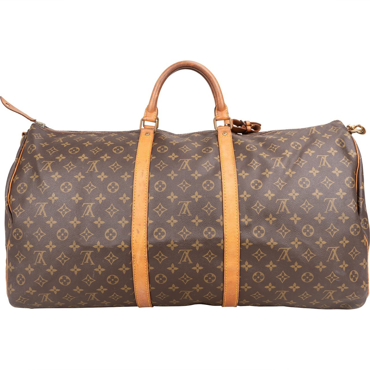 Louis Vuitton Louis Vuitton Monogram Canvas Keepall 60 Bandoulière Travel Bag Bruin