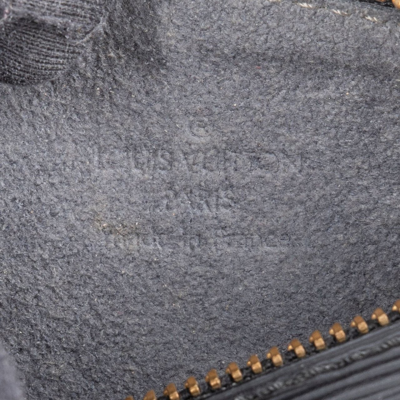 Louis Vuitton Louis Vuitton Noir Epi Leather Mini Soufflot Handbag Zwart