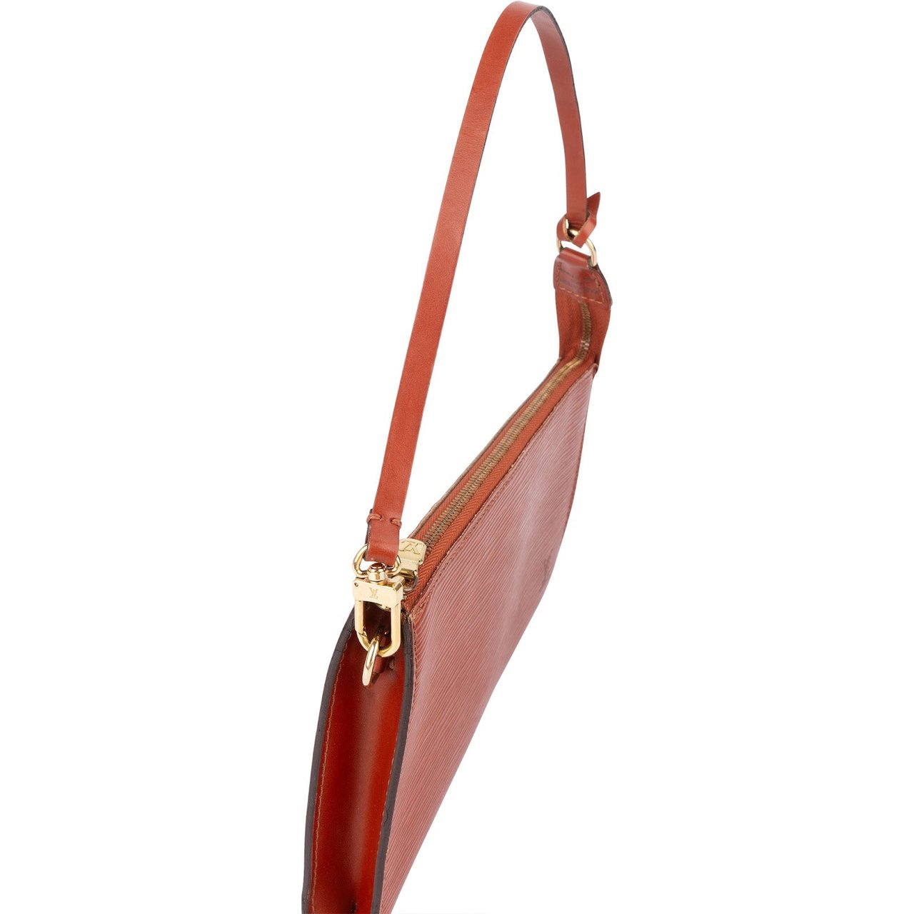 Louis Vuitton Cognac Epi Leather Pochette Accessoires Handbag Oranje