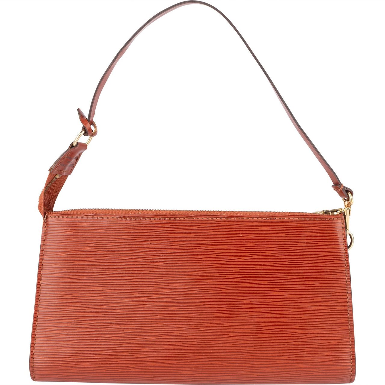 Louis Vuitton Cognac Epi Leather Pochette Accessoires Handbag Oranje