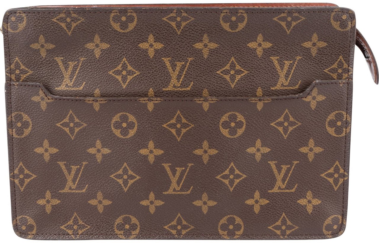 Louis Vuitton Louis Vuitton Monogram Canvas Pochette Homme Clutch Bruin