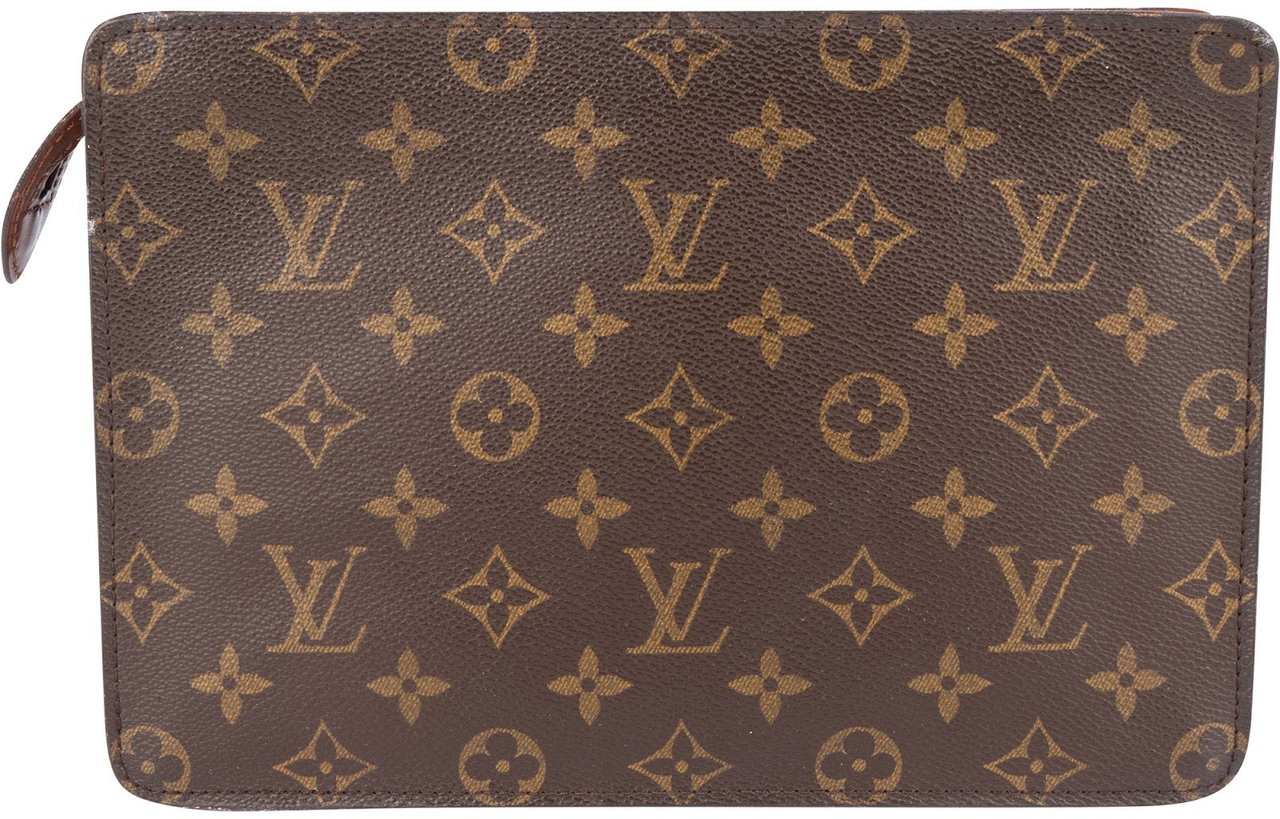 Louis Vuitton Louis Vuitton Monogram Canvas Pochette Homme Clutch Bruin