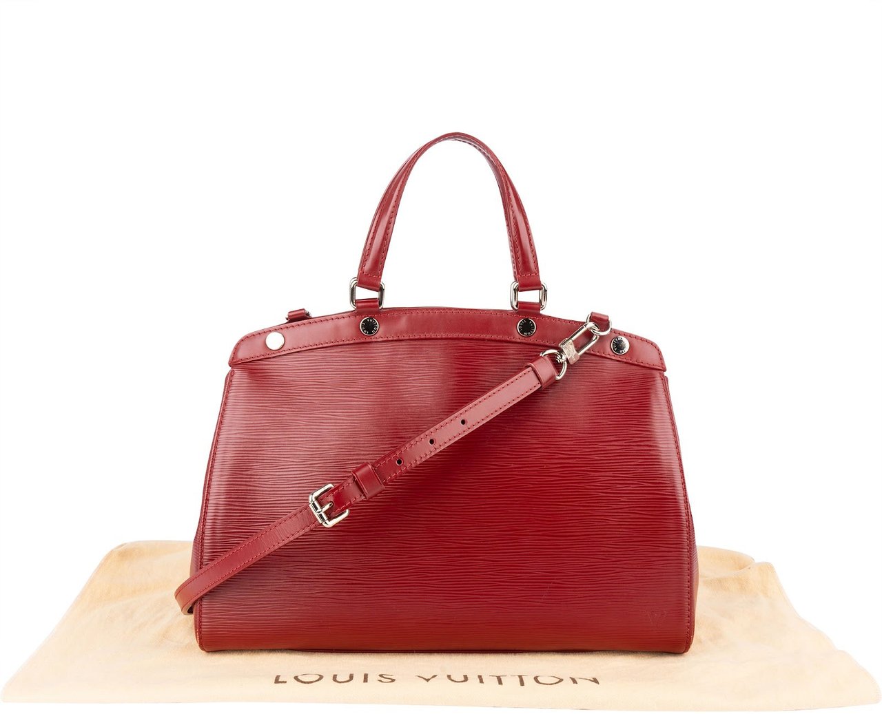 Louis Vuitton Louis Vuitton Red Epi Leather Brea MM Handbag Rood