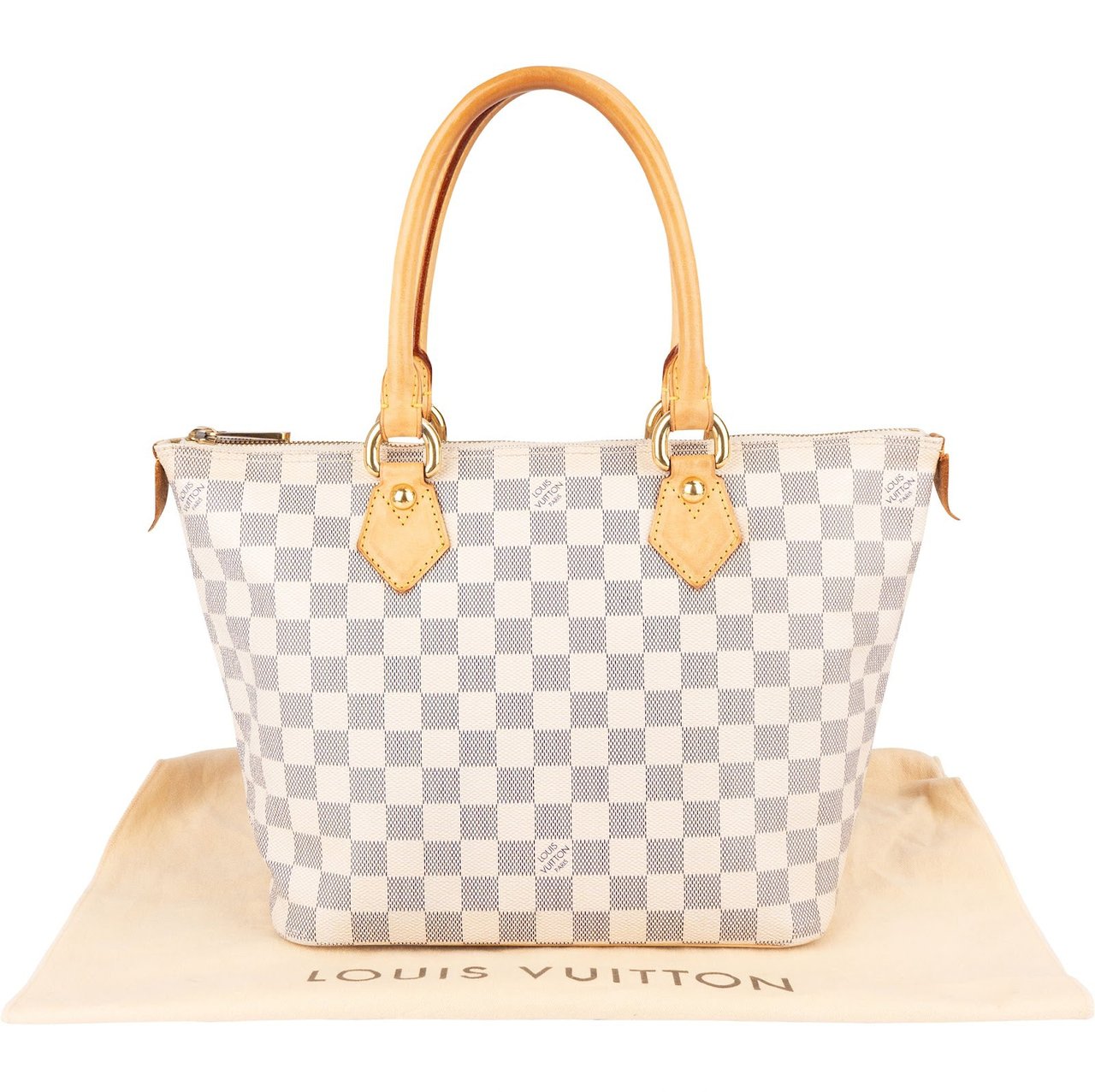 Louis Vuitton Louis Vuitton Monogram Damier Azur Saleya PM Handbag Wit