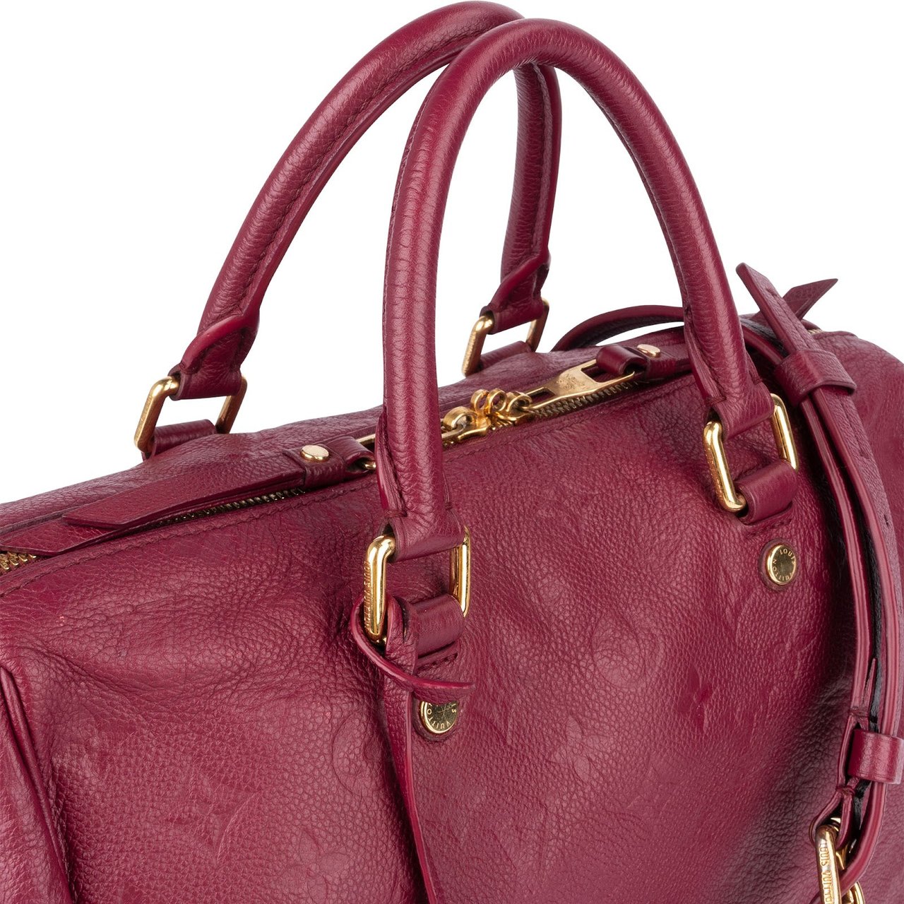 Louis Vuitton Louis Vuitton Monogram Empreinte Leather Speedy 30 Bandoulière Handbag Rood