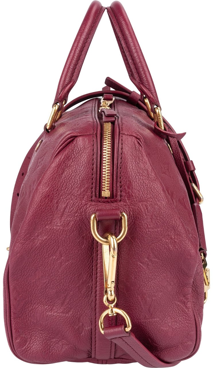 Louis Vuitton Louis Vuitton Monogram Empreinte Leather Speedy 30 Bandoulière Handbag Rood