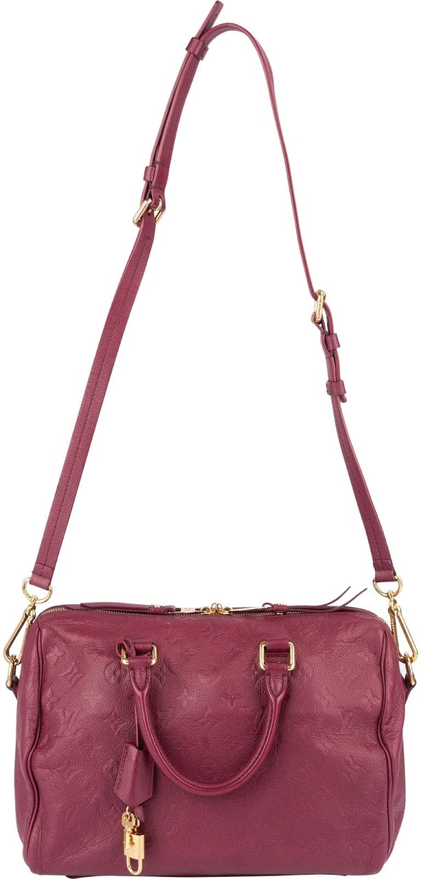 Louis Vuitton Louis Vuitton Monogram Empreinte Leather Speedy 30 Bandoulière Handbag Rood