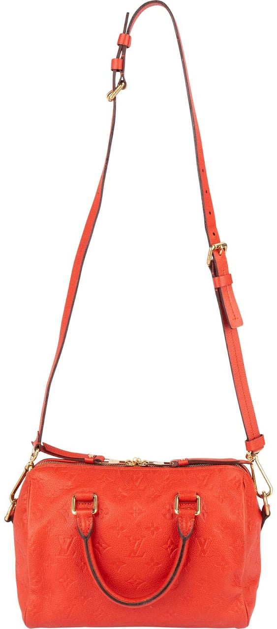 Louis Vuitton Louis Vuitton Monogram Empreinte Leather Speedy 25 Bandoulière Handbag Rood