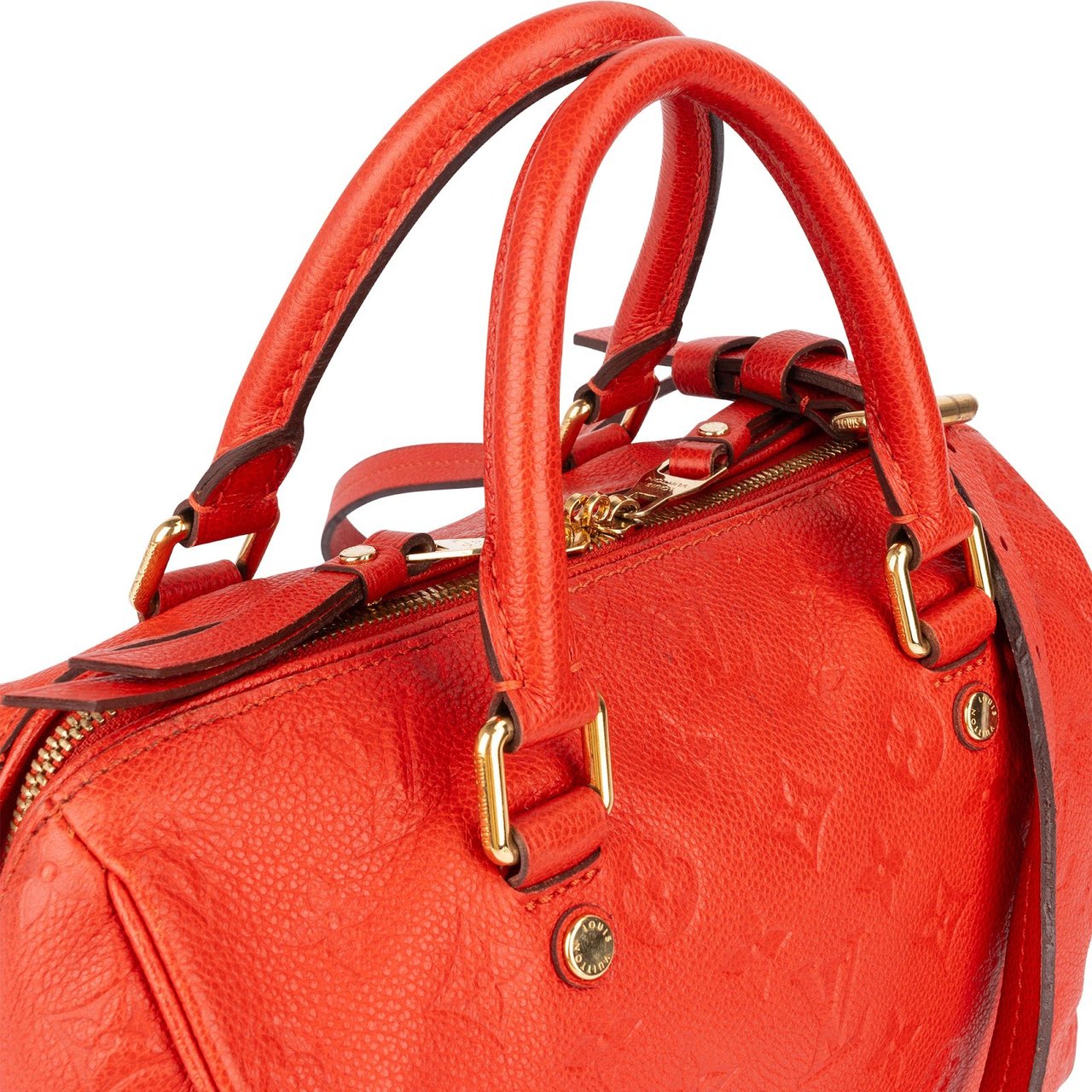 Louis Vuitton Louis Vuitton Monogram Empreinte Leather Speedy 25 Bandoulière Handbag Rood